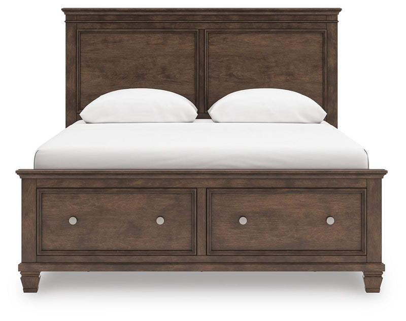 Danabrin Queen Panel Storage Bed, Dresser, Mirror and Nightstand