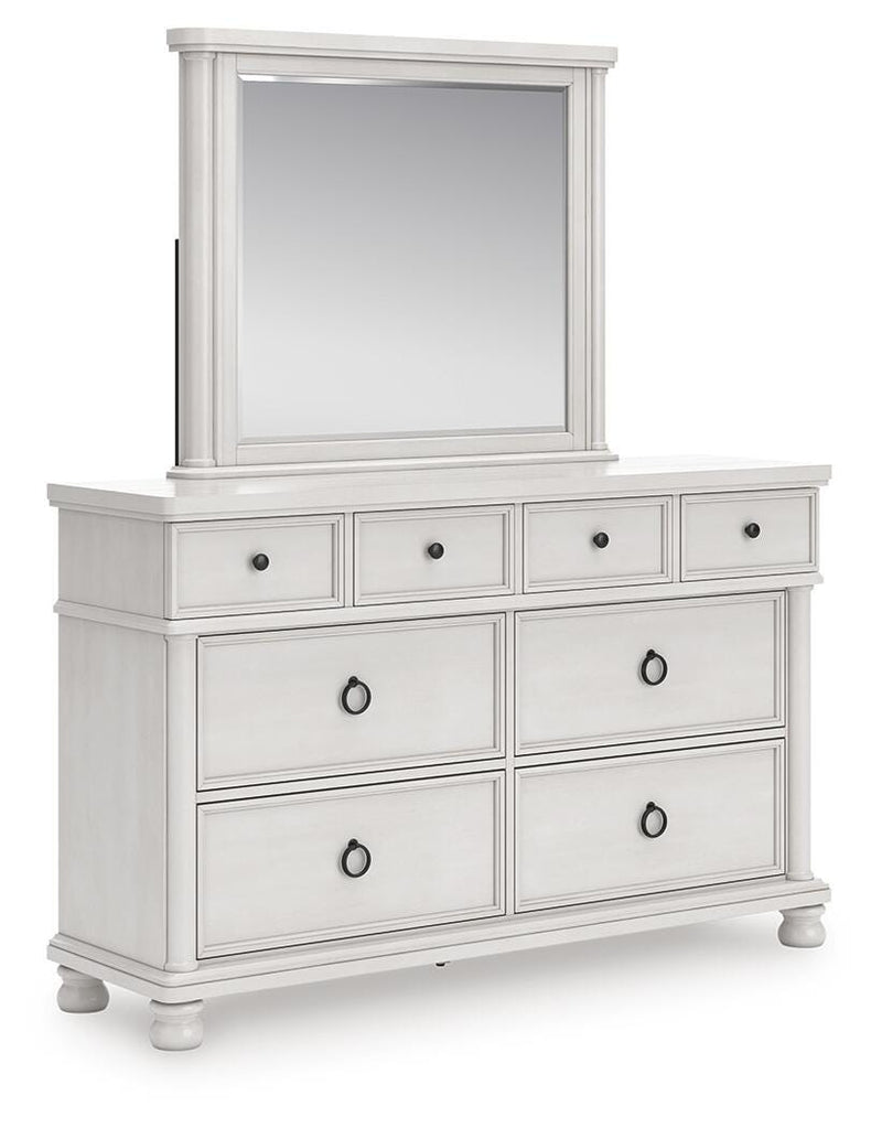 Rowlenstown Queen Poster Bed, Dresser, Mirror and Nightstand