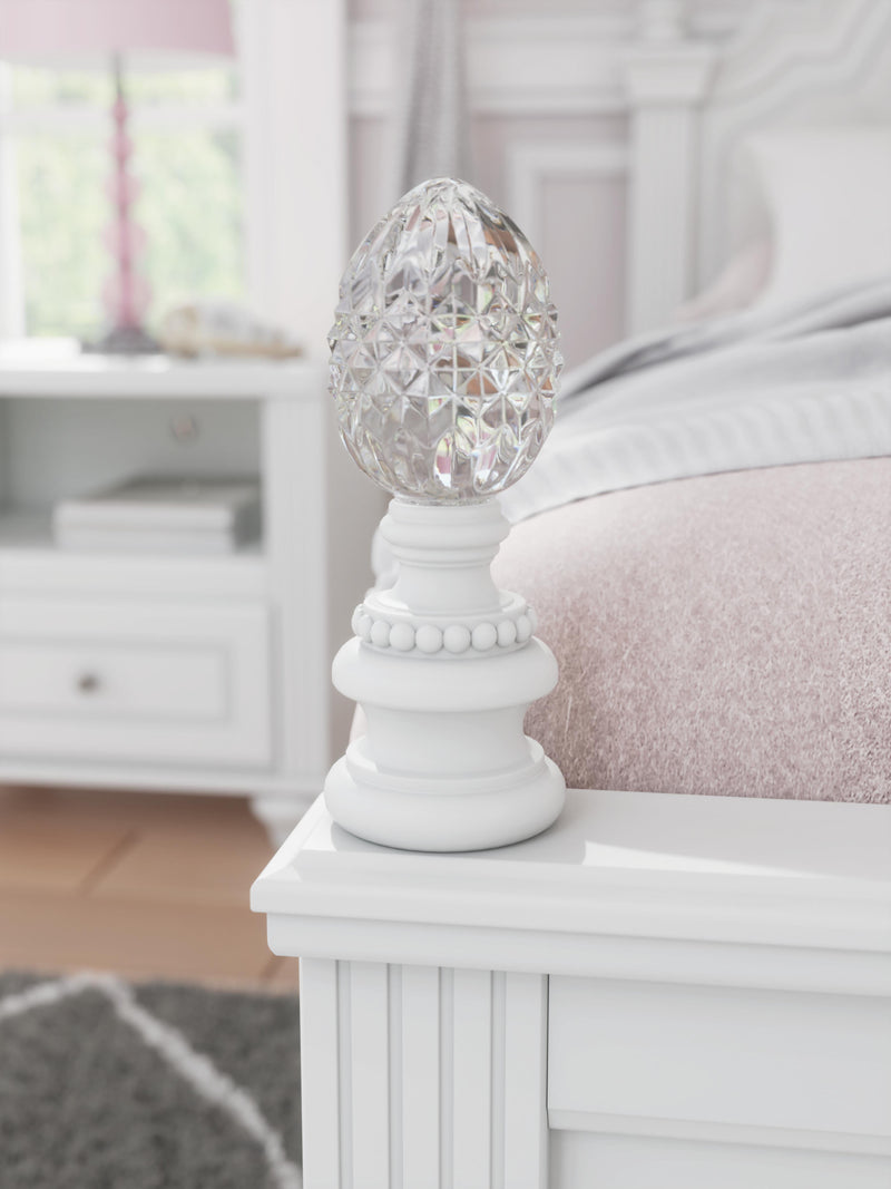 Kozlani Full Upholstered Panel Bed, Dresser, Mirror and Nightstand