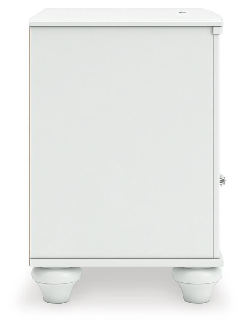 Kozlani Full Upholstered Panel Bed, Dresser, Mirror and Nightstand