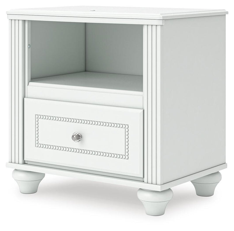 Kozlani Full Upholstered Panel Storage Bed, Dresser, Mirror and Nightstand