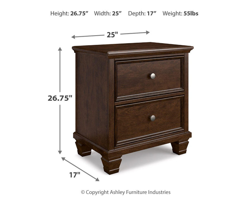Danabrin California King Panel Storage Bed, Dresser, Mirror and Nightstand