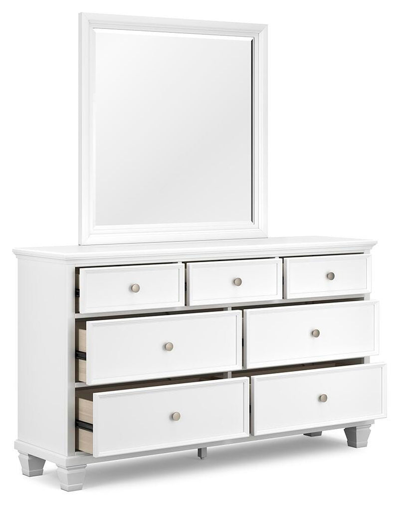 Fortman Twin Panel Storage Bed, Dresser and Mirror