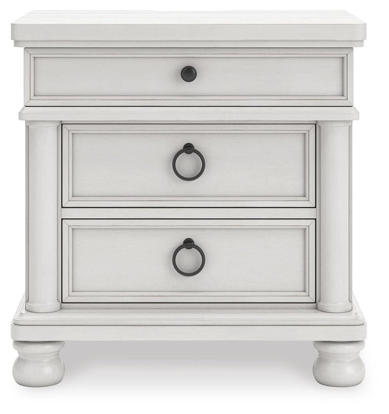 Rowlenstown California King Poster Bed, Dresser, Mirror and Nightstand