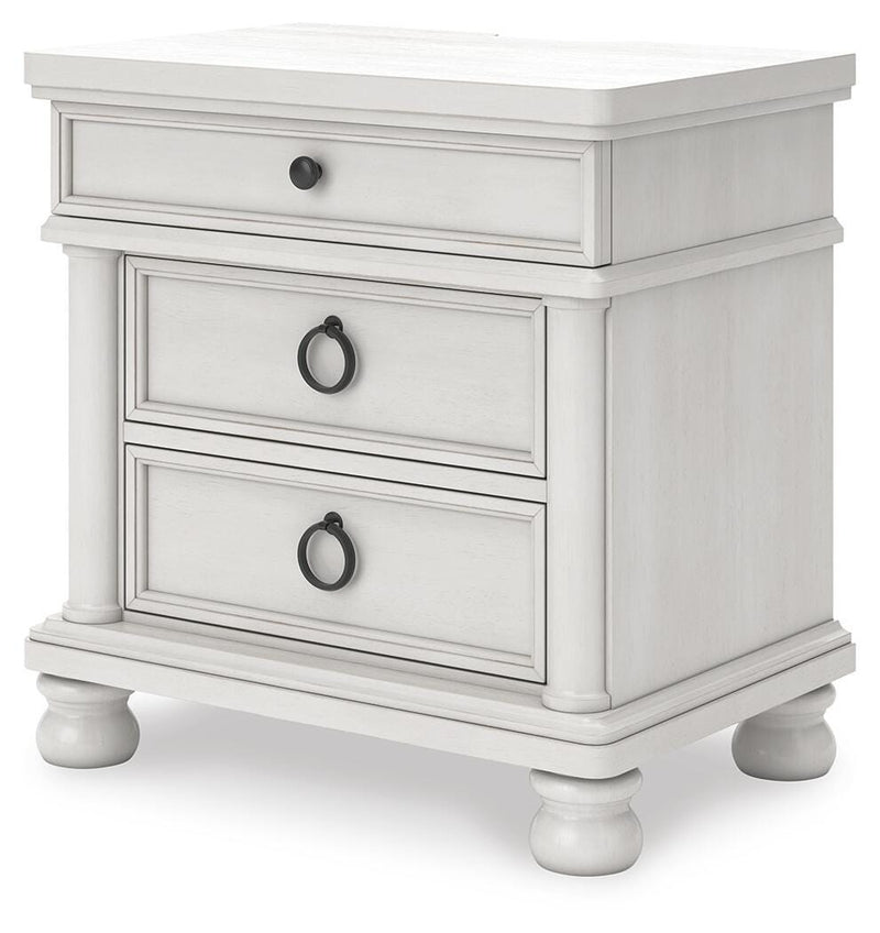 Rowlenstown California King Poster Bed, Dresser, Mirror and Nightstand