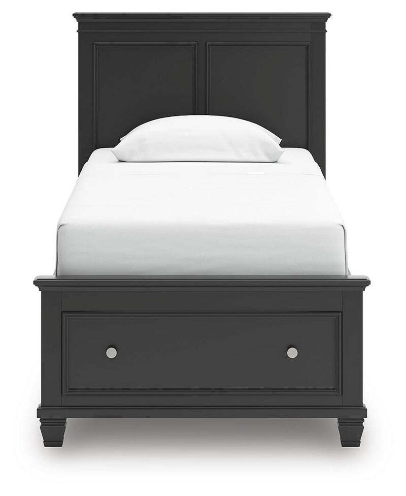 Lanolee Twin Panel Storage Bed, Dresser and Mirror