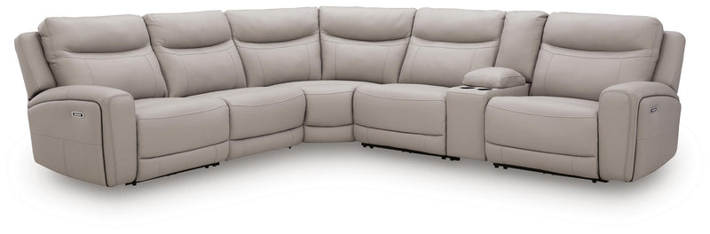 Gravier 6-Piece Power Reclining Sectional with Storage Console