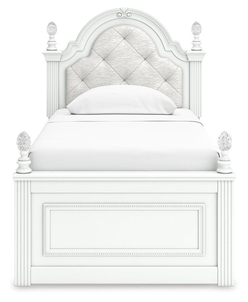 Kozlani Twin Upholstered Panel Bed with Storage