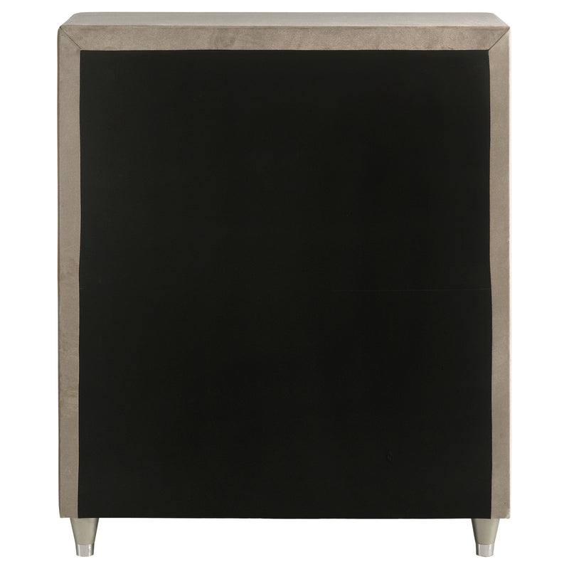 Antonella 5-drawer Bedroom Chest Ivory and Camel