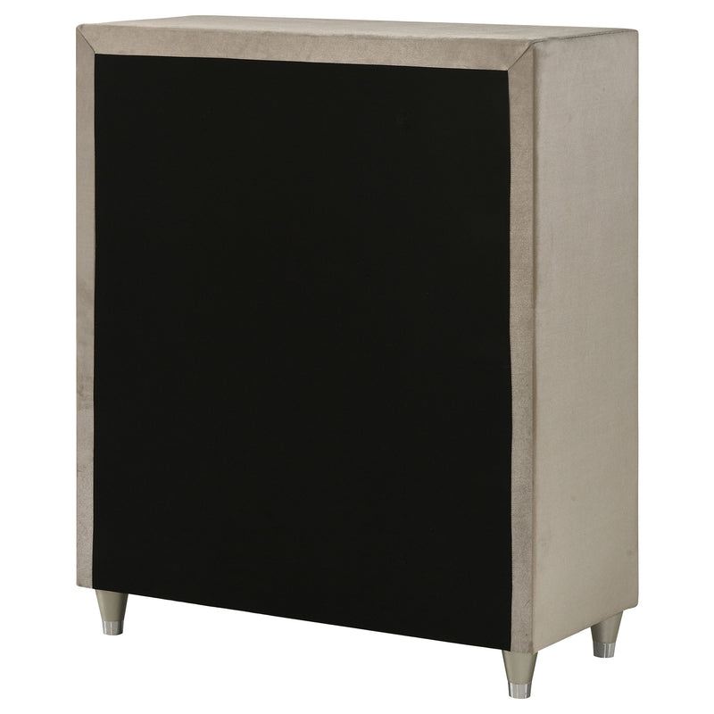 Antonella 5-drawer Bedroom Chest Ivory and Camel