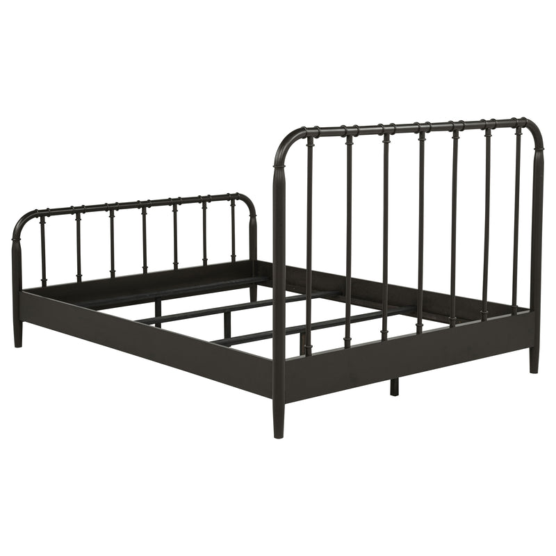 Rocco All Wood Water Pipe Open Frame Queen Bed Dark Bronze