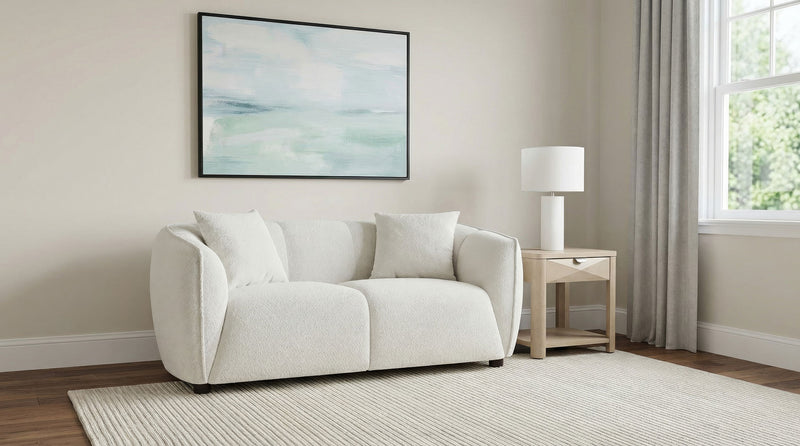 Aleisha Fabric Upholstered Loveseat Sand