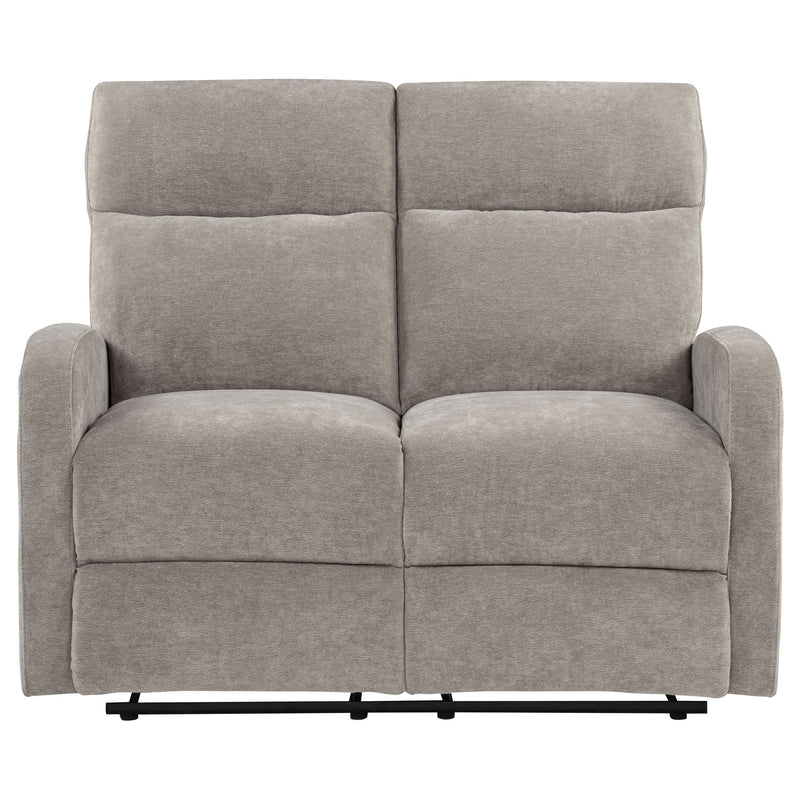 Hamilton Chenille Upholstered Manual Reclining Loveseat Sand