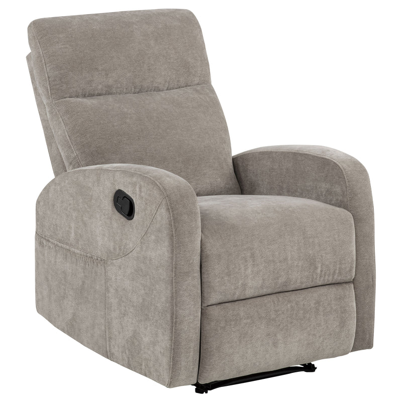Hamilton Chenille Upholstered Manual Recliner Sand