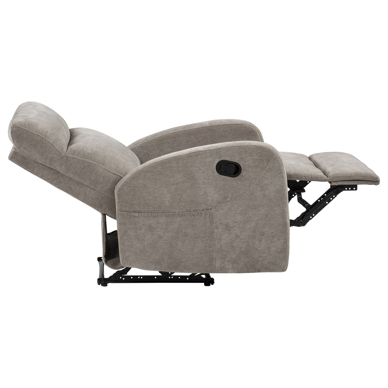 Hamilton Chenille Upholstered Manual Recliner Sand