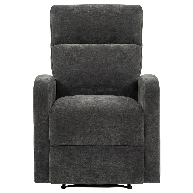 Hamilton Chenille Upholstered Manual Recliner Charcoal Grey