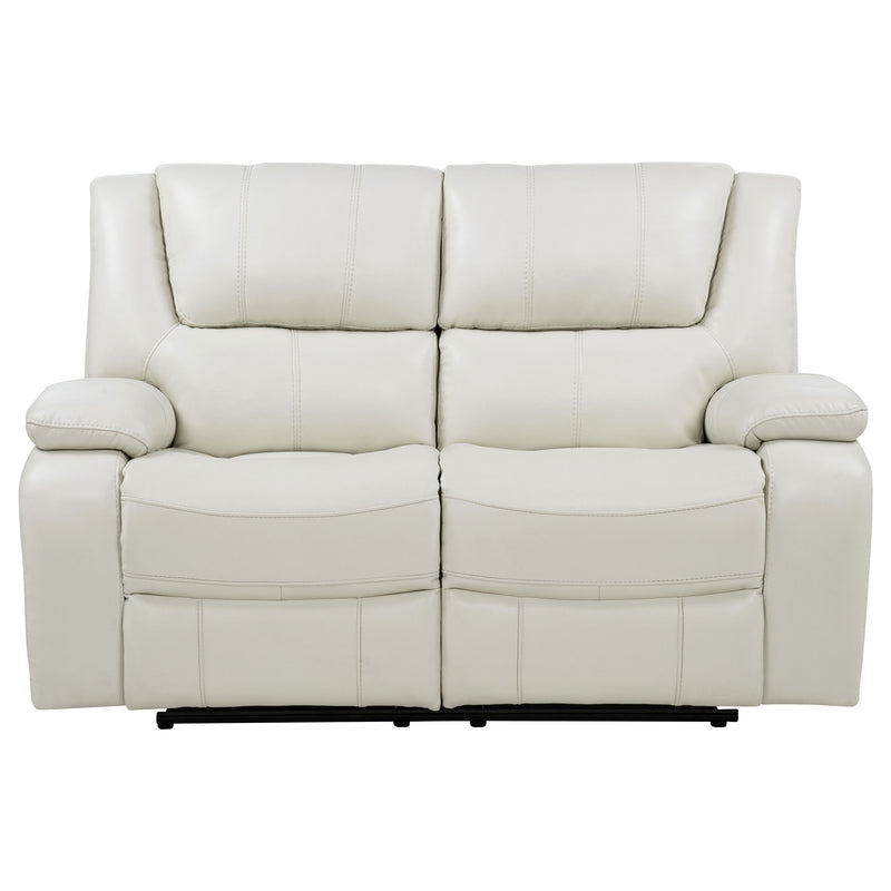 Camila Upholstered Motion Reclining Loveseat White