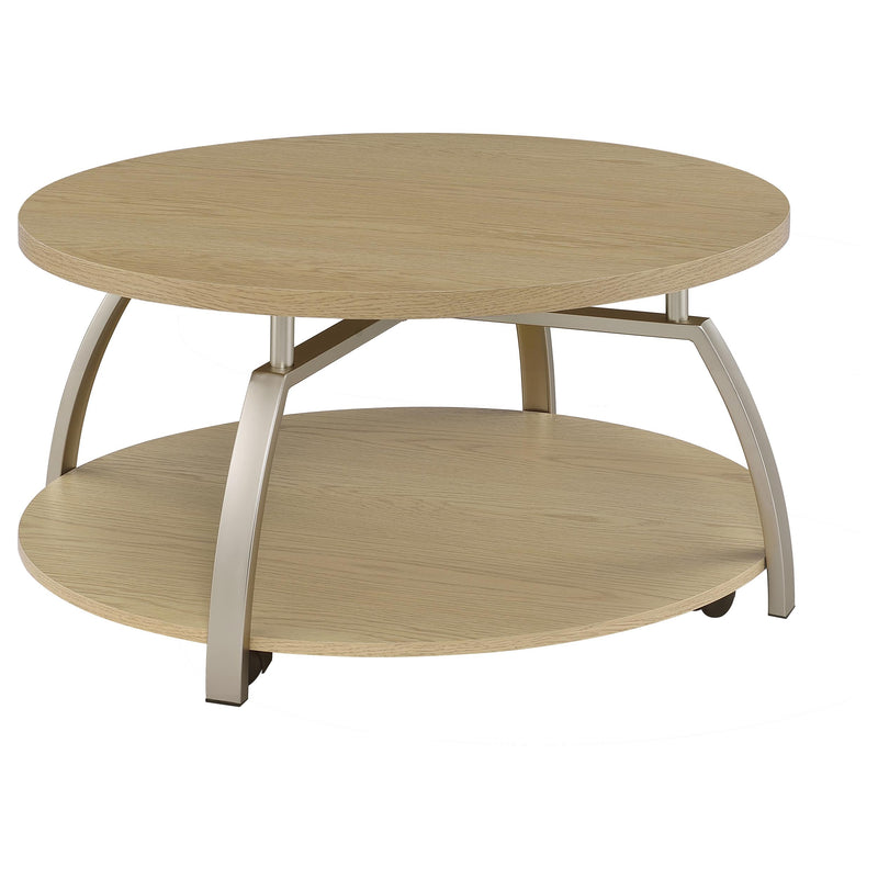 Dacre 2-piece Round Coffee and End Table Set Greige