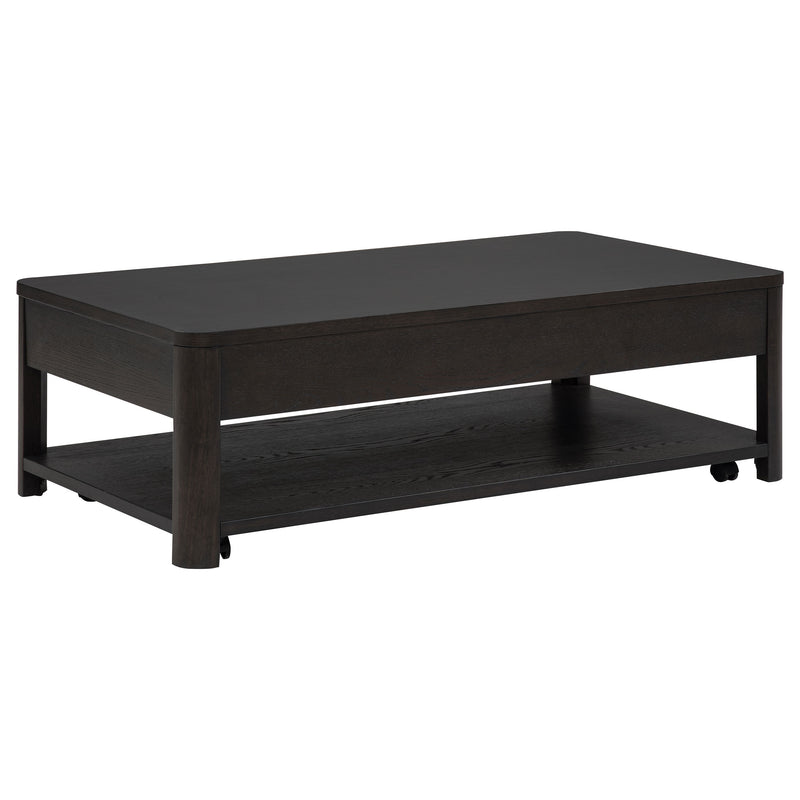 Marcelo Wood Coffee Table with 2 Drawers and Shelf Coffee