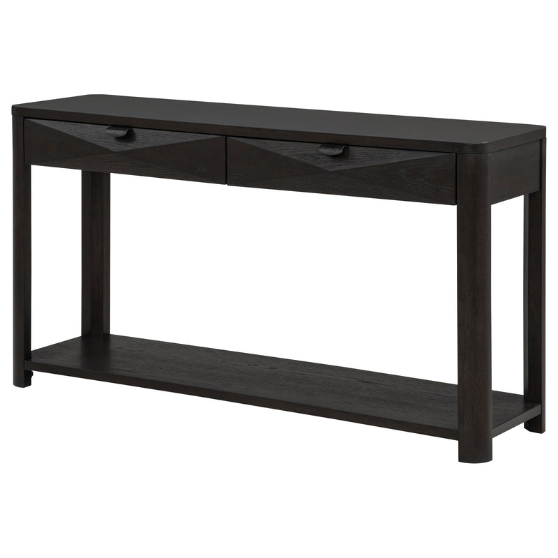 Marcelo Sofa Console Table with 2 Drawers and Shelf Coffee