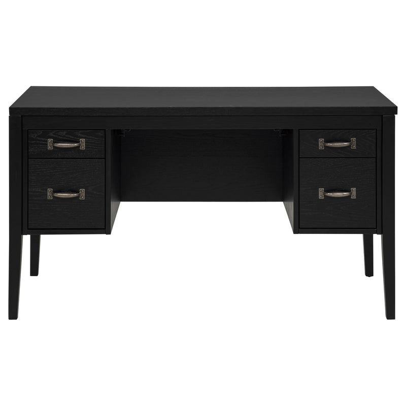 Graham 54-inch 4-drawer Double Pedestal Lift Top Computer Desk Black