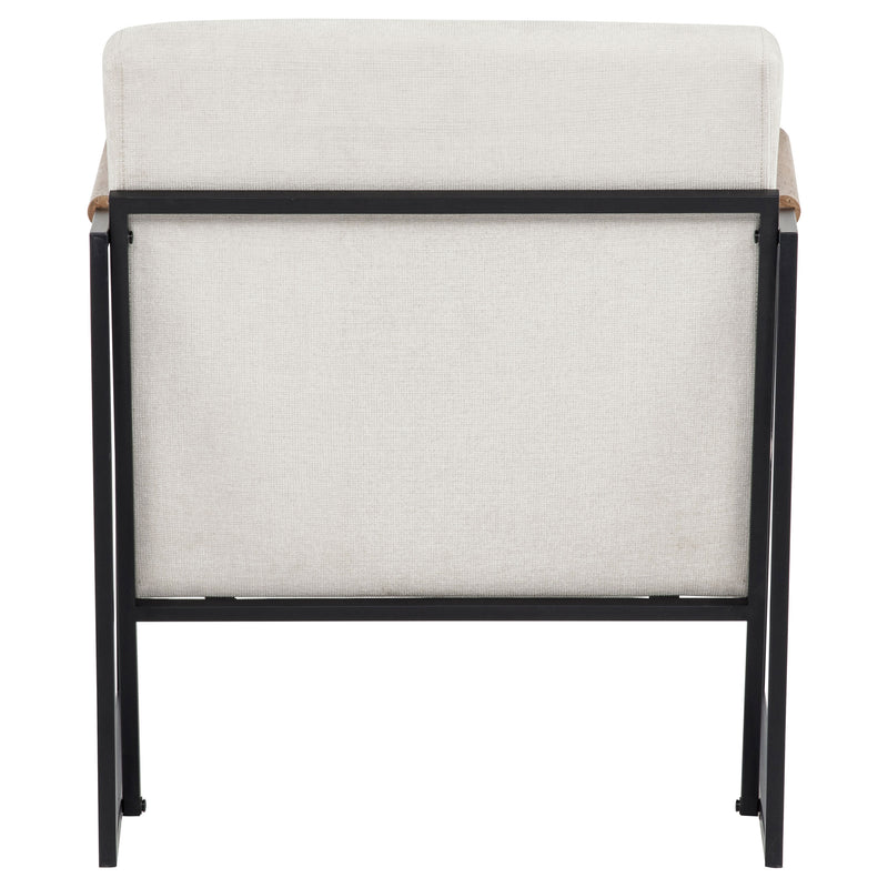 Monsen Fabric Upholstered Metal Frame Accent Chair Ivory