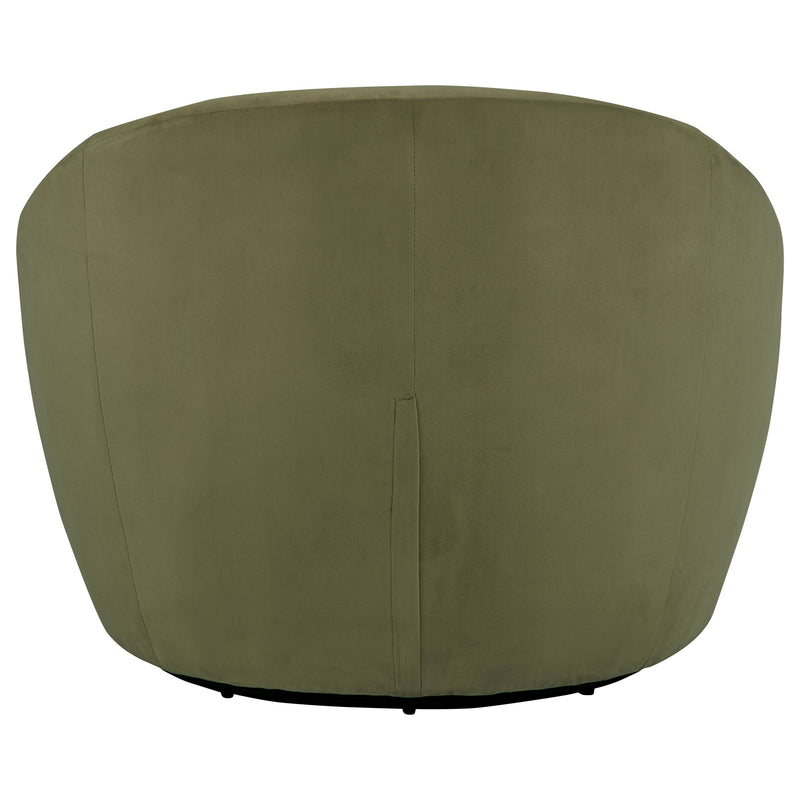 Myernick Velvet Upholstered Swivel Accent Chair Olive