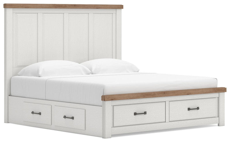 Savonport King Panel Storage Bed, Dresser and Mirror