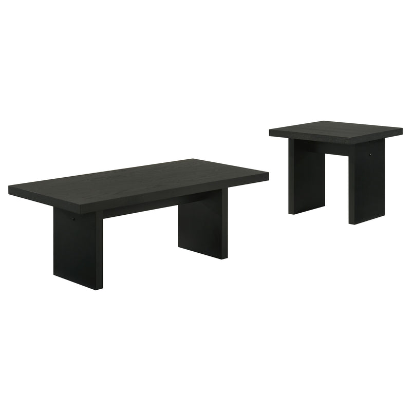 Decker 2-piece Coffee and End Table Set Black