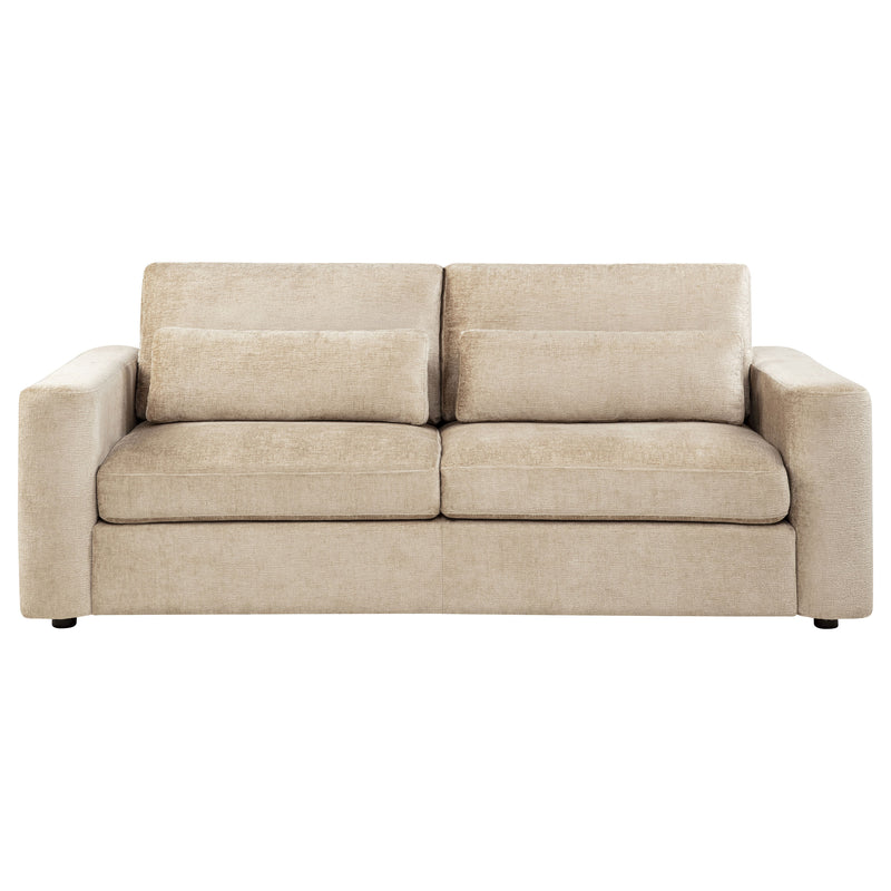 Amador Chenille Upholstered Track Arm Sofa Camel