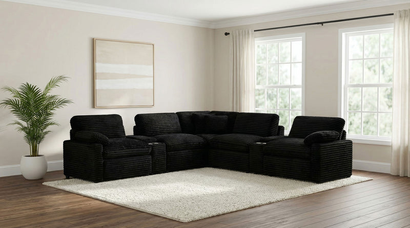 Collins Modular Armless Chair Black