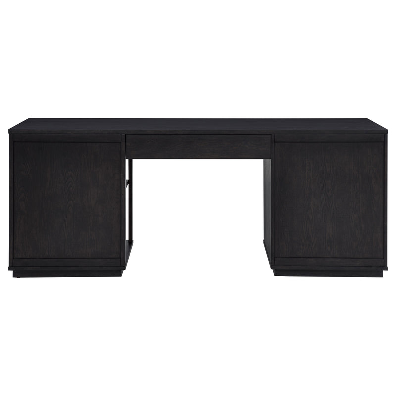 Harkes 75-inch 3-drawer Computer Desk with Adjustable Shelf Coffee Bean