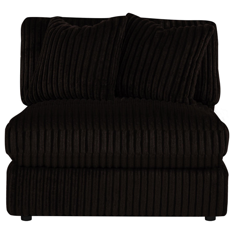 Blaine Upholstered Armless Chair Chocolate