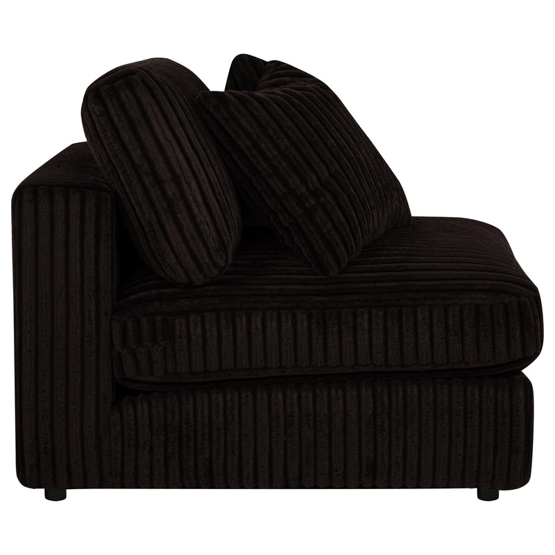 Blaine Upholstered Armless Chair Chocolate