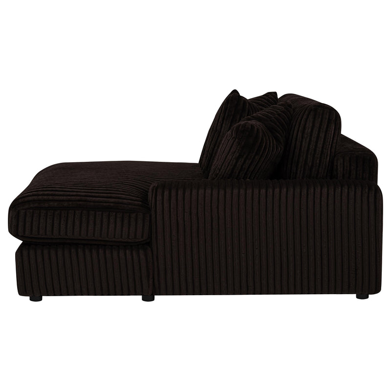 Blaine Upholstered Reversible Chaise Sectional Sofa Chocolate