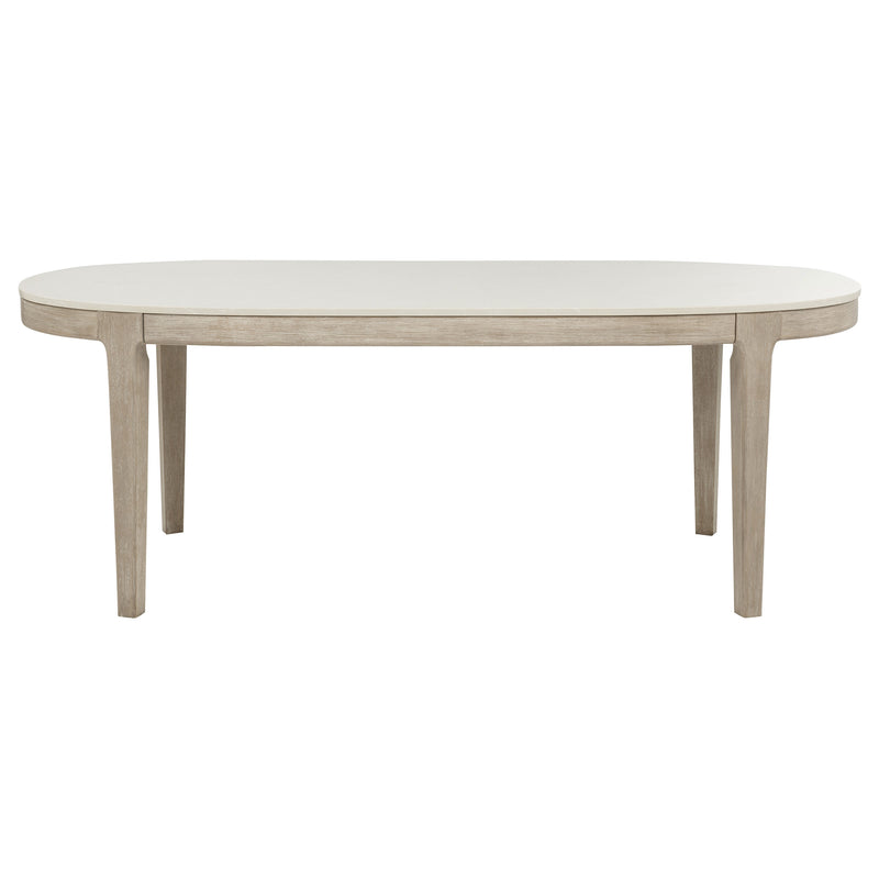 Lucaire 84-inch Cultured Marble Top Dining Table Honed Cream