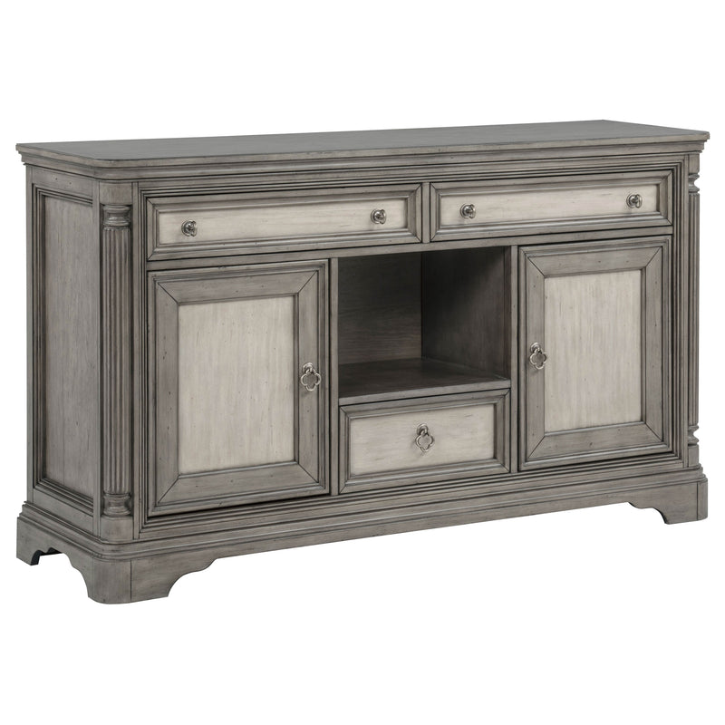Cresswell 2-door 3-drawer Wine Storage Buffet Weathered Taupe