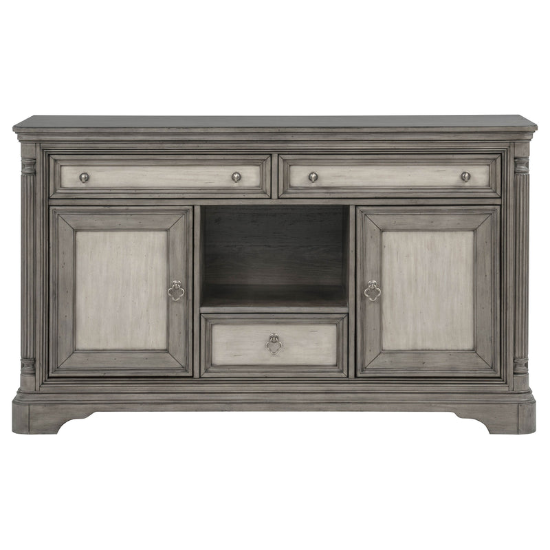 Cresswell 2-door 3-drawer Wine Storage Buffet Weathered Taupe