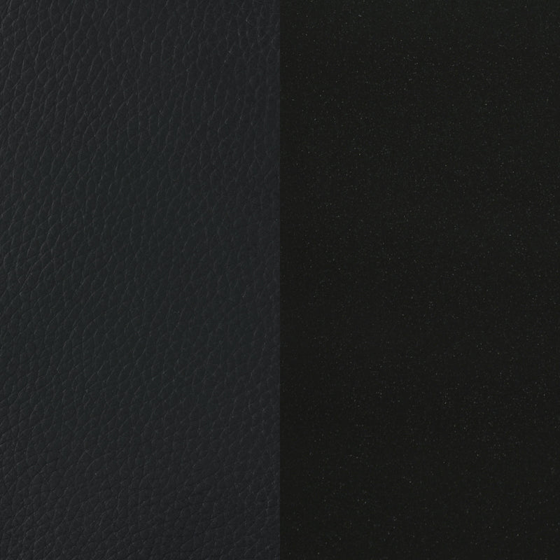 Vardon Genuine Leather Counter Height Chair Black (Set of 2)