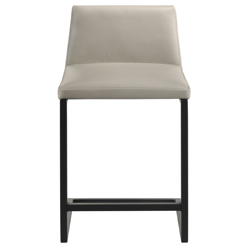 Vardon Genuine Leather Counter Height Chair Tan (Set of 2)