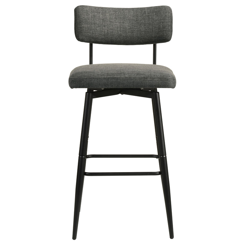Levine Fabric Upholstered Swivel Bar Chair Grey (Set of 2)