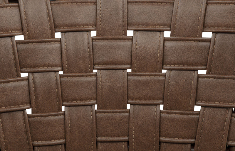 Tallis Woven Leatherette Back Counter Chair Brown (Set of 2)