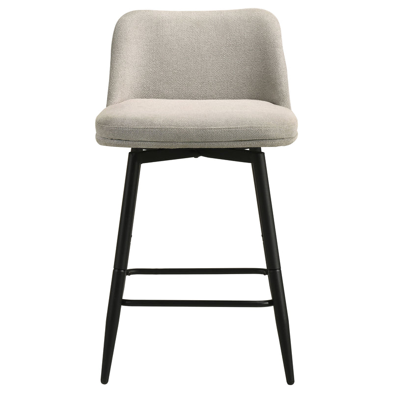 Mellor Fabric Upholstered Swivel Counter Chair Slate Brown (Set of 2)