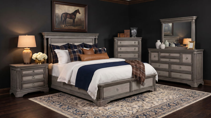 Cresswell 5-piece California King Storage Bedroom Set Taupe