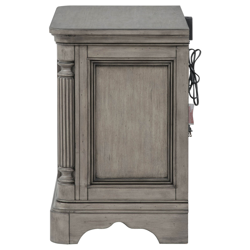 Cresswell 3-drawer Nightstand Bedside Table Weathered Taupe