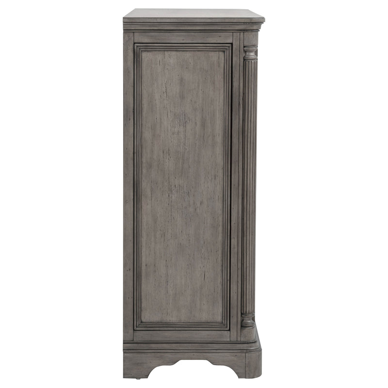 Cresswell 4-drawer Door Chest with Hidden Storage Weathered Taupe