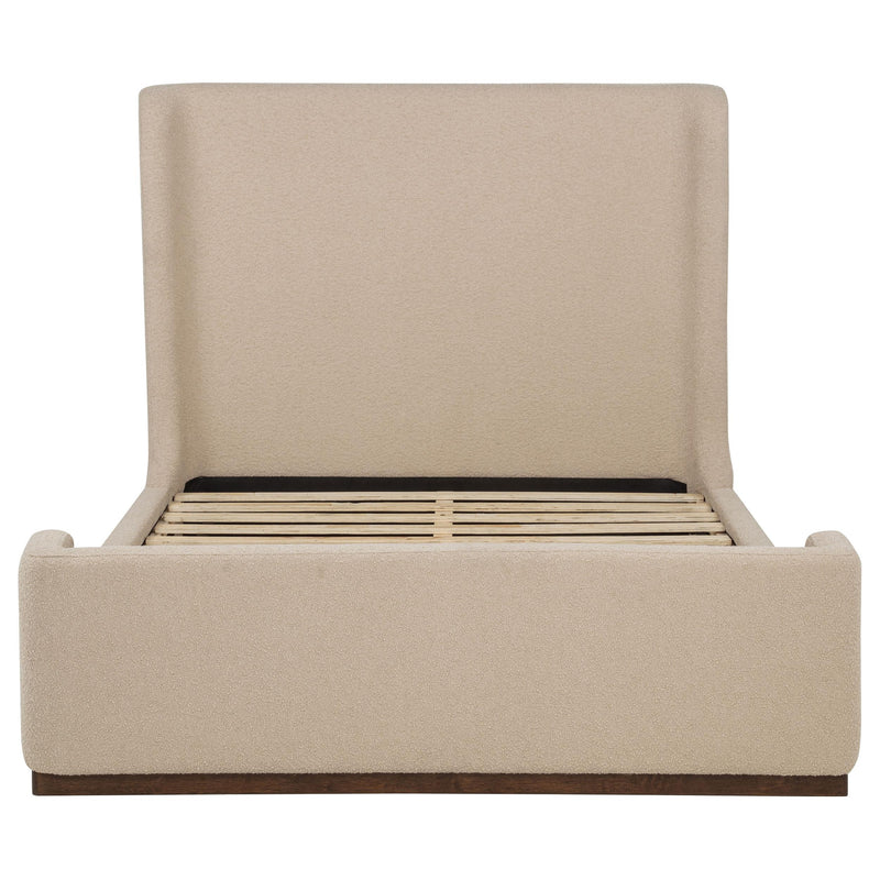 Nala Eastern King Fabric Upholstered Platform Bed Tan