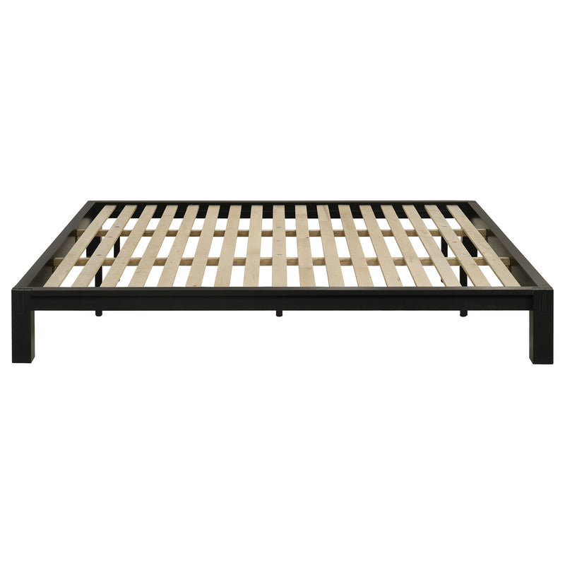 Gislen Eastern King Easy Assembly Wood Platform Bed Black