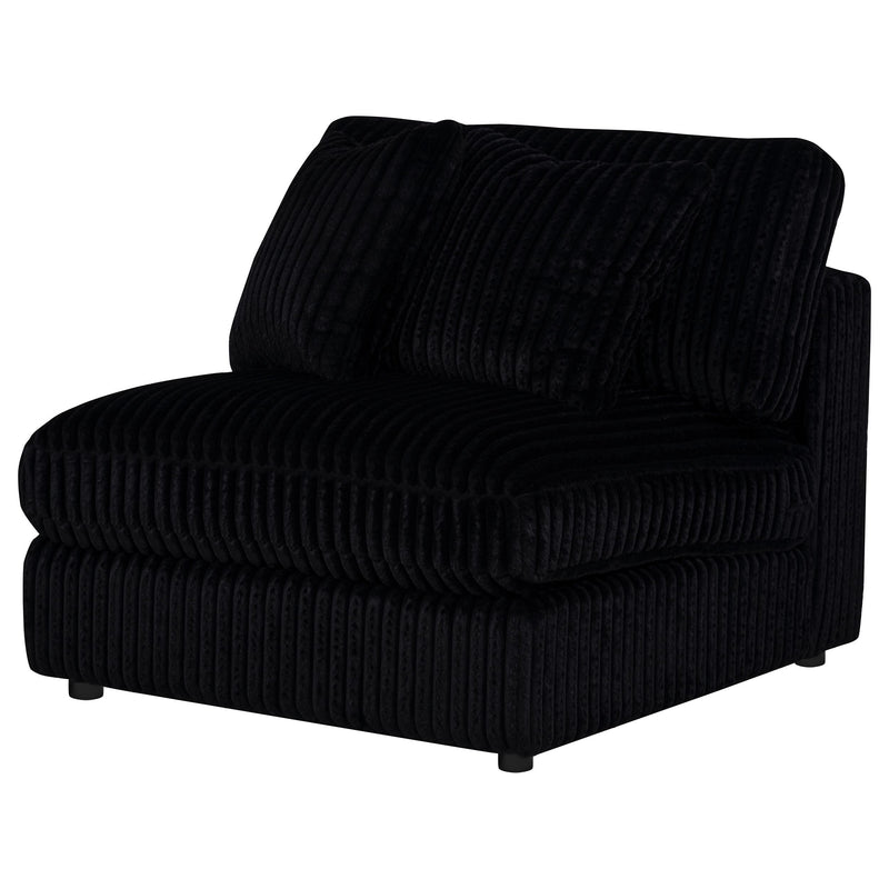 Blaine Upholstered Armless Chair Black