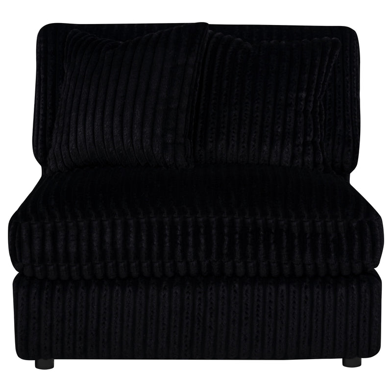 Blaine Upholstered Armless Chair Black
